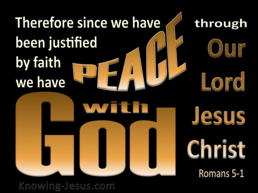 Romans 5:1 Peace With God (gold)
